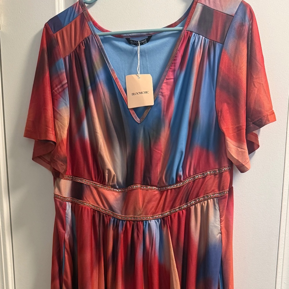 BLOOMCHIC Women's Tie Dye Dress, Size 12, NEW NWT!